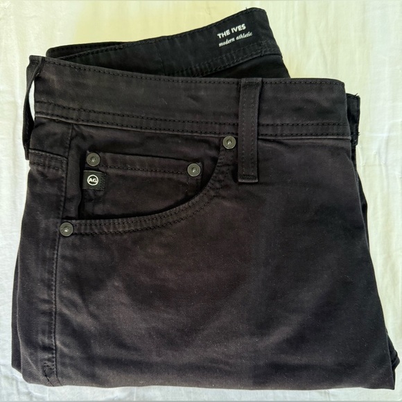 AG Adriano Goldschmied The Ives Pants 30x32 Modern Athletic Black Stretch Denim - Picture 9 of 10